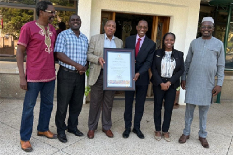 In the Picture from Left to Right: Dr Mwenda Mbaka (AU-IBAR), Josiah Ojwang’ (ANAW), Prof James Wabacha (AU-IBAR), Josphat Ngonyo (ANAW), Purity Karuga (ANAW) and Dr Hiver Boussini (AU-IBAR)